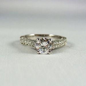 NWOT Sterling Silver and CZ Engagement Ring